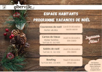 PROGRAMME VACANCES DE NOËL 