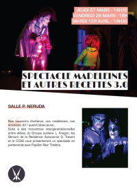 SPECTACLE Madeleines & autres Recettes