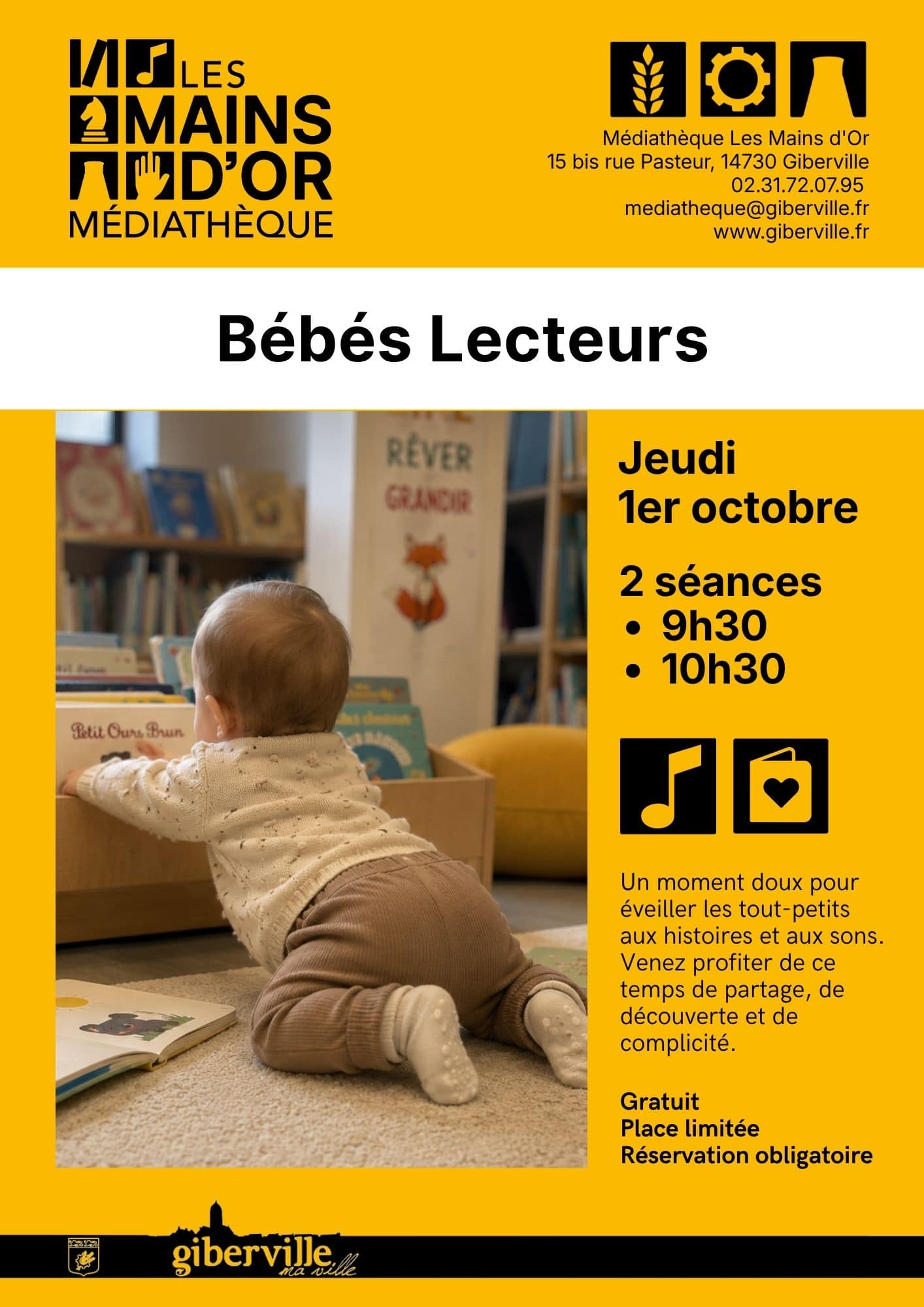 1er OCTOBRE Bébés lecteurs octobre 2026