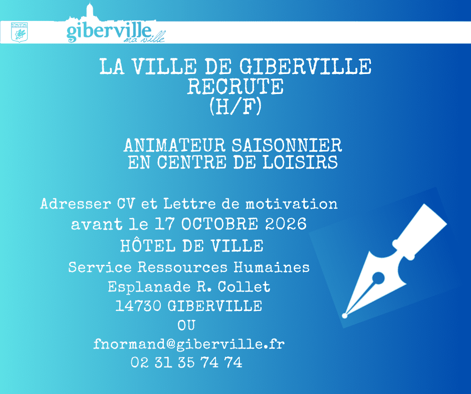 POSTE A POUVOIR ANIMATEUR SEPT 2026
