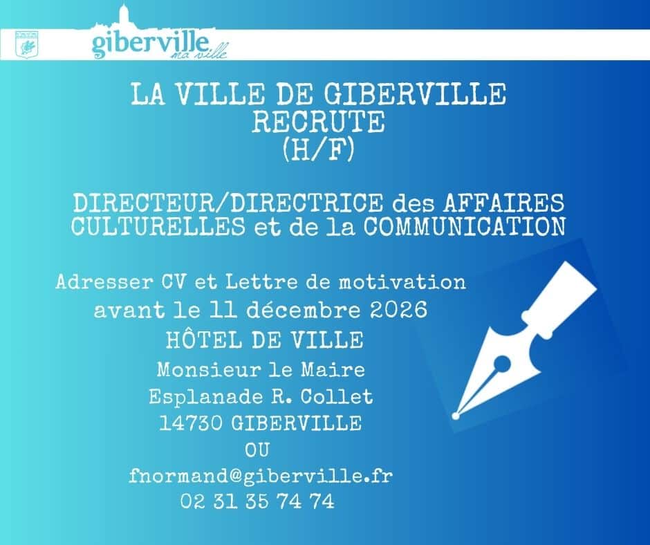 POSTE A POURVOIR DIRECTEUR DIRECTRICE CULTURE